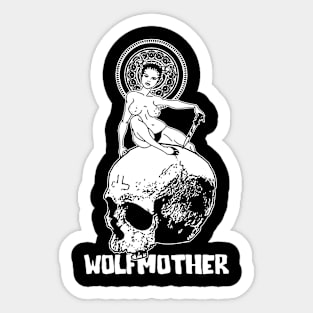 Wolfmother skull Sticker